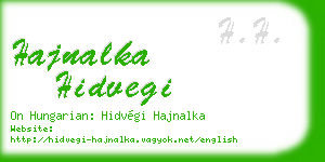 hajnalka hidvegi business card